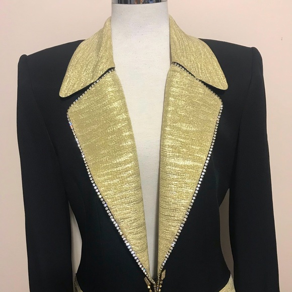 Holly’s Women’s Black Blazer With Rhinestones - Picture 3 of 16